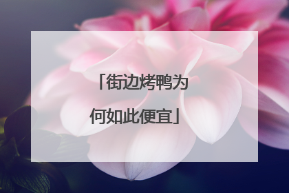 街边烤鸭为何如此便宜