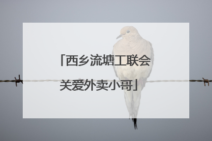 西乡流塘工联会关爱外卖小哥