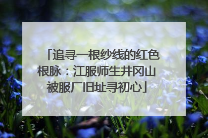 追寻一根纱线的红色根脉：江服师生井冈山被服厂旧址寻初心
