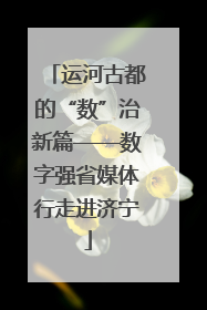 运河古都的“数”治新篇——数字强省媒体行走进济宁