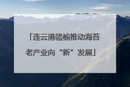 连云港赣榆推动海苔老产业向“新”发展