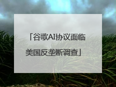 谷歌AI协议面临美国反垄断调查