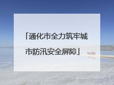 通化市全力筑牢城市防汛安全屏障
