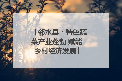 邻水县：特色蔬菜产业蓬勃 赋能乡村经济发展