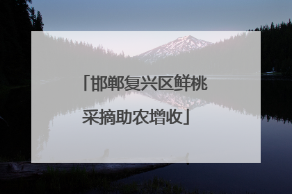 邯郸复兴区鲜桃采摘助农增收