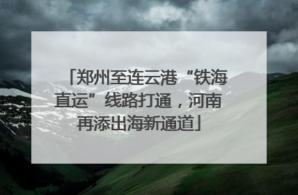 郑州至连云港“铁海直运”线路打通，河南再添出海新通道