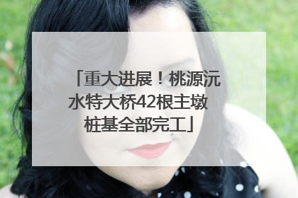重大进展！桃源沅水特大桥42根主墩桩基全部完工