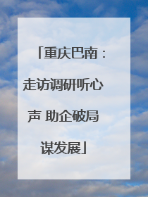 重庆巴南：走访调研听心声 助企破局谋发展