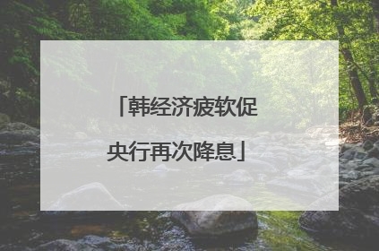 韩经济疲软促央行再次降息