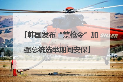 韩国发布“禁枪令”加强总统选举期间安保