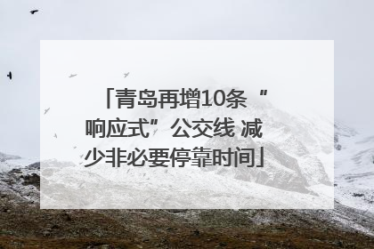 青岛再增10条“响应式”公交线 减少非必要停靠时间