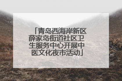 青岛西海岸新区薛家岛街道社区卫生服务中心开展中医文化夜市活动