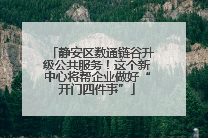 静安区数通链谷升级公共服务！这个新中心将帮企业做好“开门四件事”