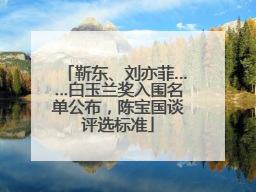 靳东、刘亦菲……白玉兰奖入围名单公布，陈宝国谈评选标准