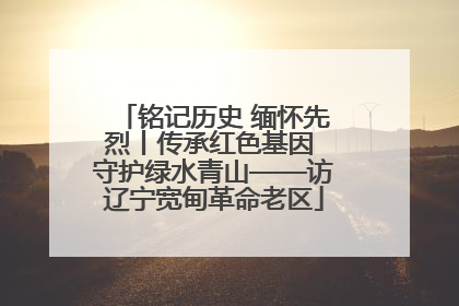 铭记历史 缅怀先烈丨传承红色基因 守护绿水青山——访辽宁宽甸革命老区