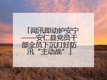 闻汛即动护安宁——安仁县党员干部全员下沉打好防汛“主动战”