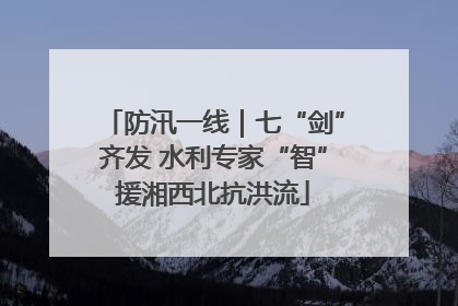 防汛一线｜七“剑”齐发 水利专家“智”援湘西北抗洪流