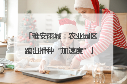 雅安雨城：农业园区跑出播种“加速度”