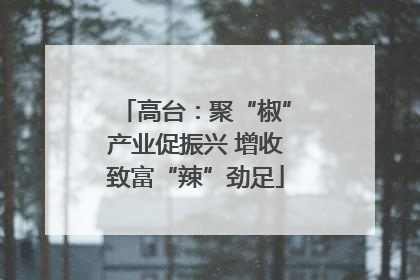 高台：聚“椒”产业促振兴 增收致富“辣”劲足