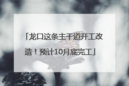 龙口这条主干道开工改造！预计10月底完工
