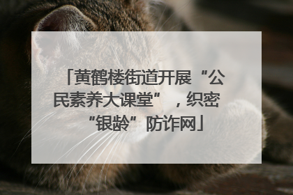 黄鹤楼街道开展“公民素养大课堂”，织密“银龄”防诈网