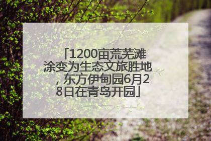 1200亩荒芜滩涂变为生态文旅胜地，东方伊甸园6月28日在青岛开园