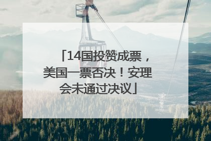 14国投赞成票，美国一票否决！安理会未通过决议