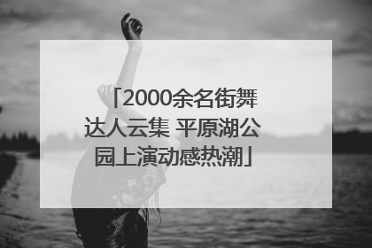 2000余名街舞达人云集 平原湖公园上演动感热潮