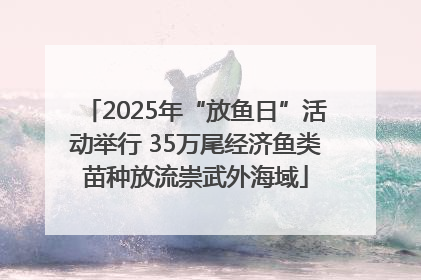 2025年“放鱼日”活动举行 35万尾经济鱼类苗种放流崇武外海域