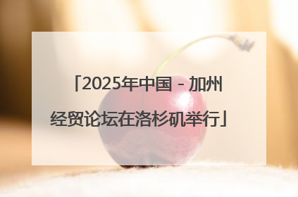 2025年中国－加州经贸论坛在洛杉矶举行