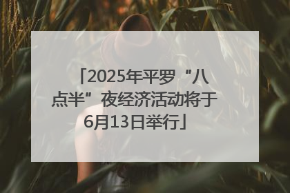 2025年平罗“八点半”夜经济活动将于6月13日举行