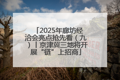 2025年廊坊经洽会亮点抢先看（九）丨京津冀三地将开展“链”上招商