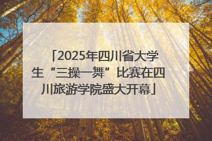 2025年四川省大学生“三操一舞”比赛在四川旅游学院盛大开幕