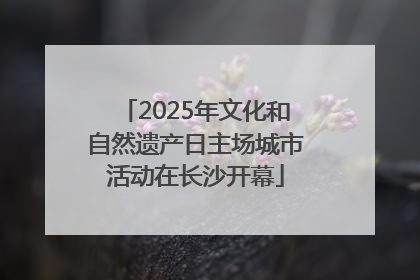 2025年文化和自然遗产日主场城市活动在长沙开幕