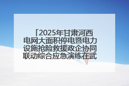 2025年甘肃河西电网大面积停电暨电力设施抢险救援政企协同联动综合应急演练在武威成功举行
