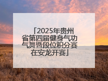 2025年贵州省第四届健身气功气舞暨段位积分赛在安龙开赛