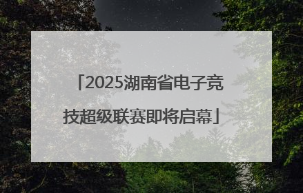 2025湖南省电子竞技超级联赛即将启幕