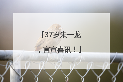 37岁朱一龙，官宣喜讯！