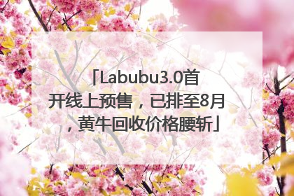 Labubu3.0首开线上预售，已排至8月，黄牛回收价格腰斩